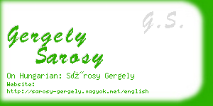 gergely sarosy business card